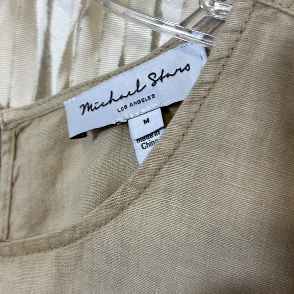 Michael Stars Delilah Linen Tank Dress in Natural NWOT Size M - Picture 7 of 12